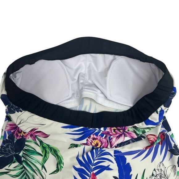 Hapari Womens SPF 50+ Floral Bandeau Tankini Top Swimwear Multicolor Large - Picture 10 of 14